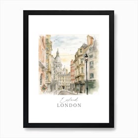 England London Storybook 3 Travel Poster Watercolour Art Print