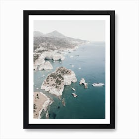 Majestic Coastline, Milos Art Print