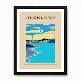 Minimal Design Style Of Auckland, New Zealand 4 Poster Art Print