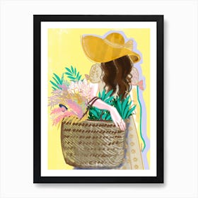 Flower Basket Art Print