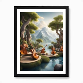 Weird Musical World Art Print