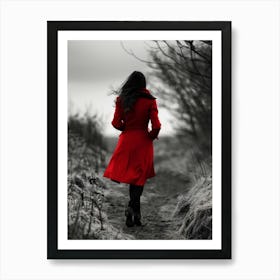 Lady in Red Art Print