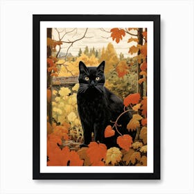 Autumn Cat 4 Art Print