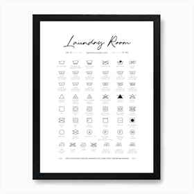 Laundry Room Guide Latin Art Print