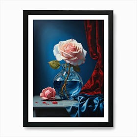 Rose In A Vase Art Print