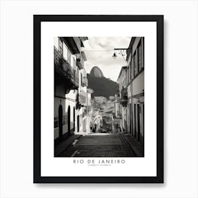 Poster Of Rio De Janeiro, Black And White Analogue Photograph 2 Art Print