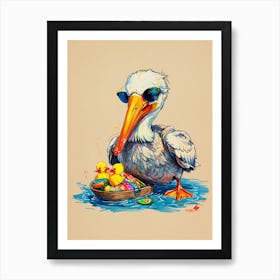 Easter Pelican Art Print