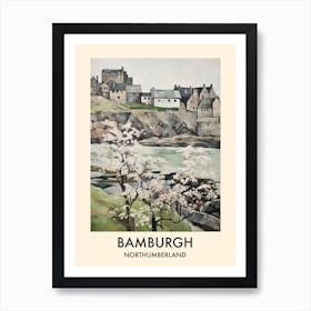 Bamburgh (Northumberland) Painting 4 Travel Poster Art Print