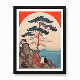 Sado Island, Japan Vintage Travel Art 3 Art Print