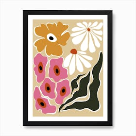 70's Retro garden Art Print