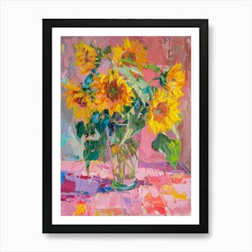 Sunflowers In A Vase 20 Art Print