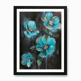 Blue Flowers 82 Art Print