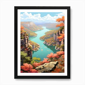 Blyde River Canyon Cartoon 4 Art Print