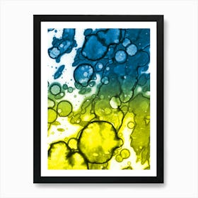 Abstract Blue Yellow Ukraine Art Print