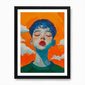 'Orange Sky' 1 Art Print