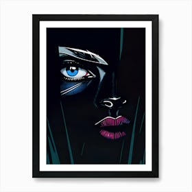 Black Girl With Blue Eyes Art Print