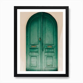 Azure Green Door Art Print