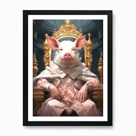 King Pig Art Print