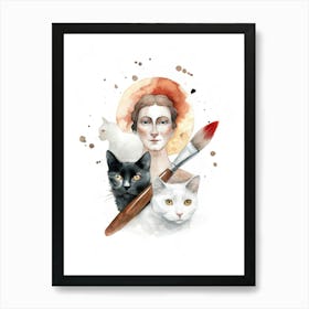 Cat Painting Poster