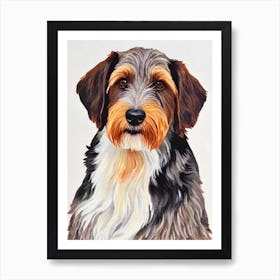 German Wirehaired Pointer 2 Watercolour Dog Art Print