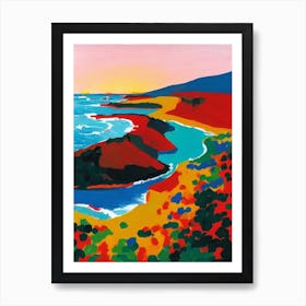 El Cotillo Beach, Fuerteventura, Spain Hockney Style Art Print