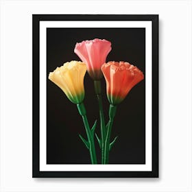 Bright Inflatable Flowers Carnations 4 Art Print