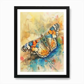 Butterfly Pastel Watercolour 1 Art Print