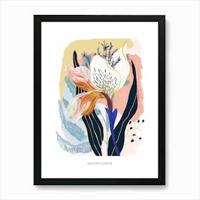 Colourful Flower Illustration Poster Moonflower 3 Art Print