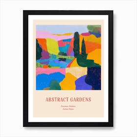 Colourful Gardens Descanso Gardens Usa 4 Red Poster Art Print