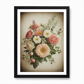 Vintage Floral  Art Print