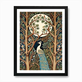 William Morris Peacock In The Forest Art Print