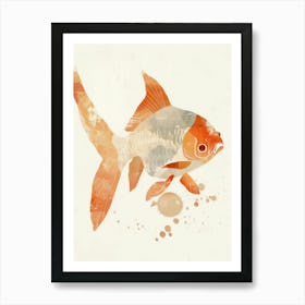 Charming Nursery Kids Animals Goldfish 2 Art Print