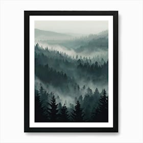 Misty Forest Art Print