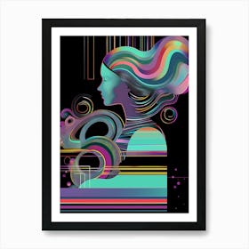 Centerpiece, colorful, "Flow" Art Print