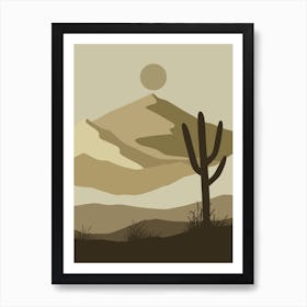 Cactus In The Desert 18 Art Print