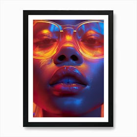 Neon Portrait Art Print