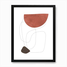 Boho lines and shapes 2 Art Print