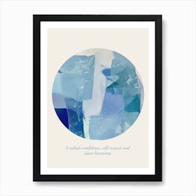 Affirmations I Radiate Confidence, Self Respect, And Inner Harmony Art Print