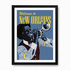 New Orleans, Trumpet Player Art Print