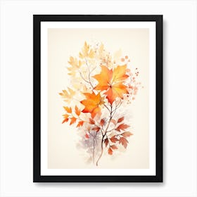 Cute Autumn Fall Scene 51 Art Print