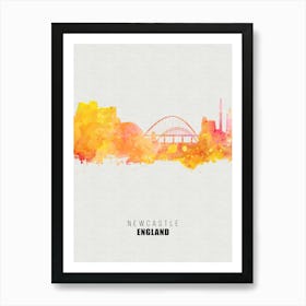 Newcastle England City watercolor Art Print