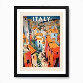 Matera Italy 2 Fauvist Painting Travel Poster Art Print