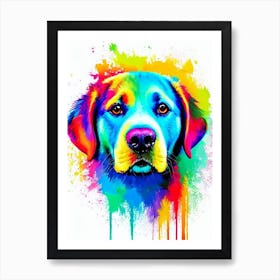 Labrador Rainbow Oil Painting Dog Art Print