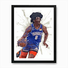 Jalen Williams Oklahoma City Thunder 1 Art Print