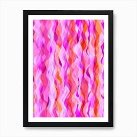 Water Waves - Pink Art Print