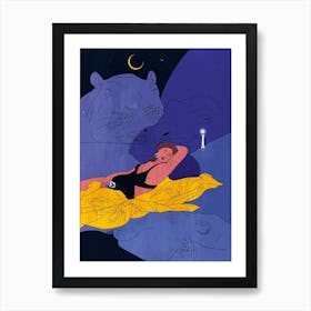 Hippos Art Print