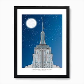 The Empire State Building Text Version 9600p X 7200p Art Print