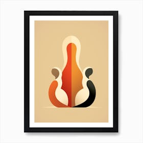 Fox Minimalist Abstract 8 Art Print