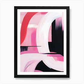 Abstract In Pink And Black Art Print