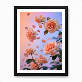 English Roses Painting Rose Petals 3 Art Print